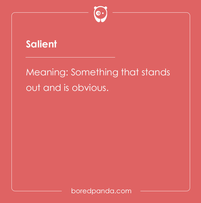 The meaning of word salient