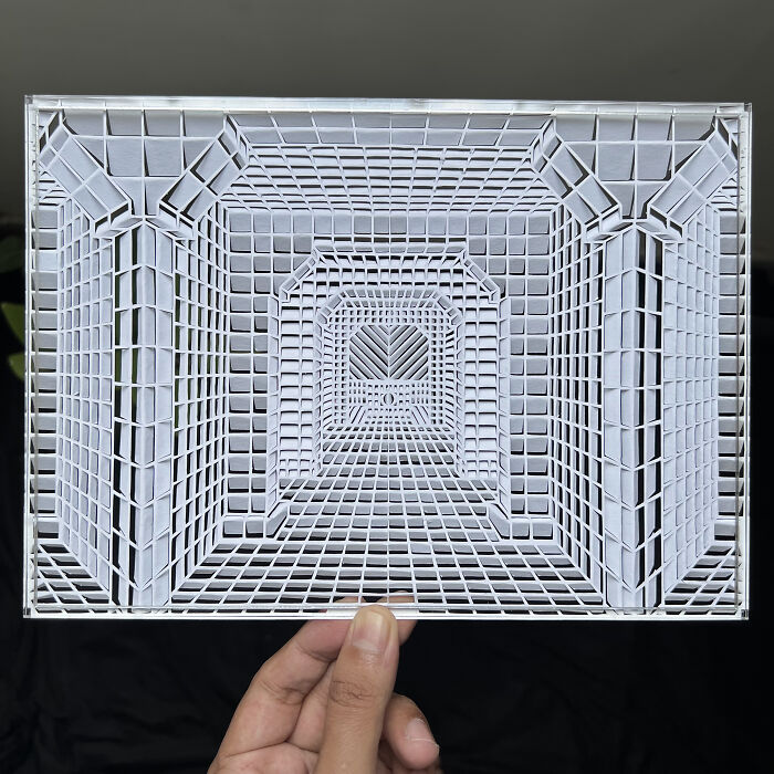 I Cut And Fold Paper To Make Perspective