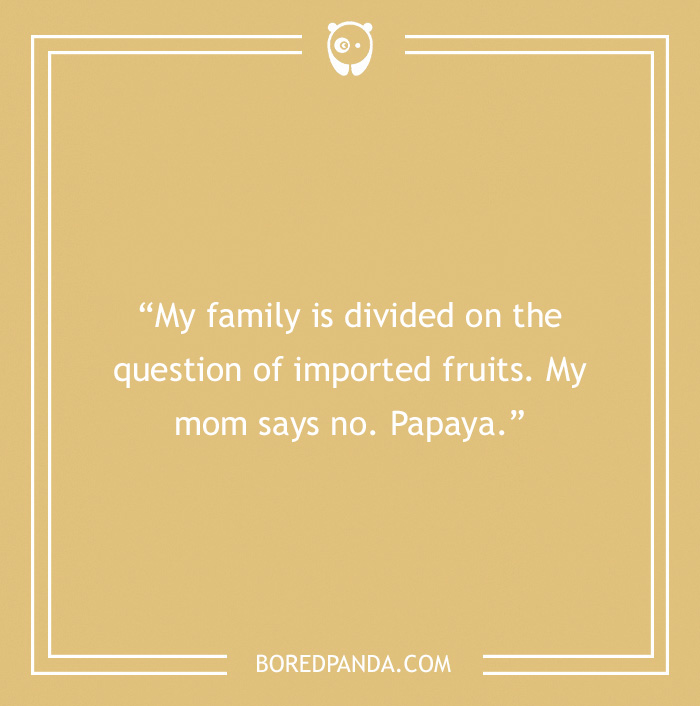 Fruit joke about papaya 