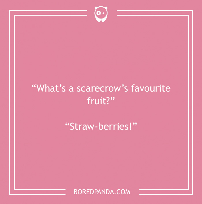 Fruit joke about scarecrow’s favourite fruit