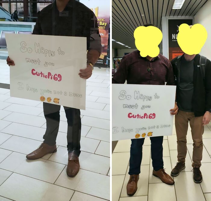 I Like To Welcome Home My Friends From The Airport With Funny Signs