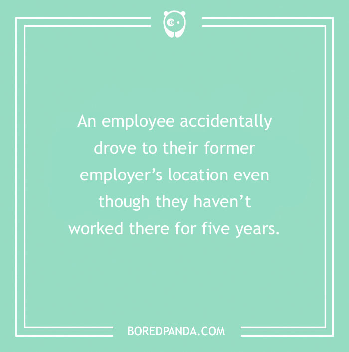 Funny excuses about employees driving to former employers even after years, from far-fetched funny excuses people used to pull a sickie.