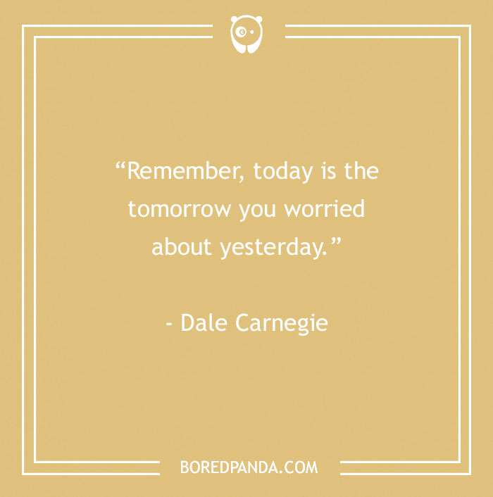Inspirational quote by Dale Carnegie on a beige background, perfect for office motivation.