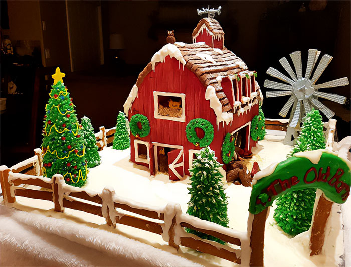 Gingerbread barn.