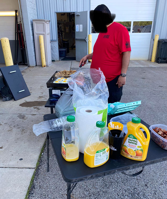 Our Boss Makes Us Breakfast Every Wednesday Without Fail. It Really Helps With The Morale