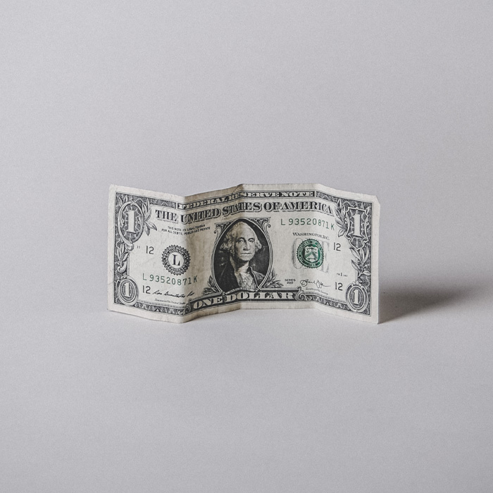 One US dollar banknote 