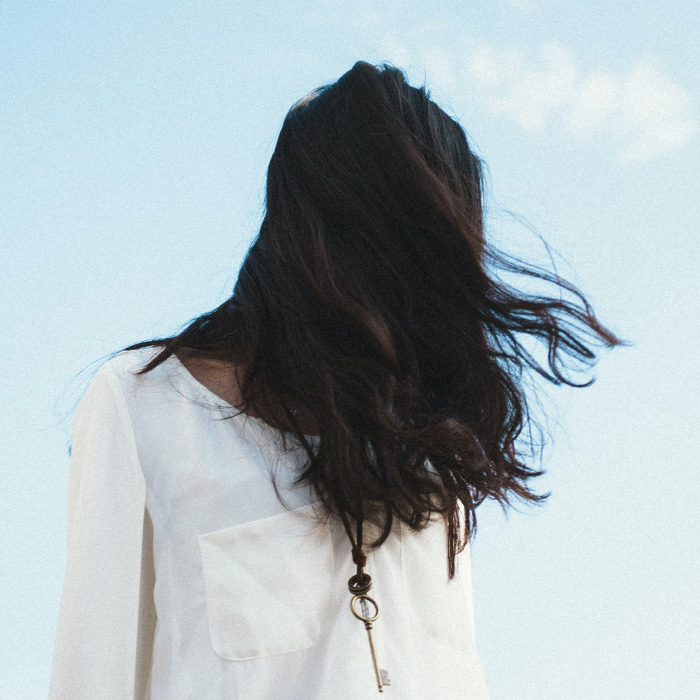 Woman wearing white shirt 