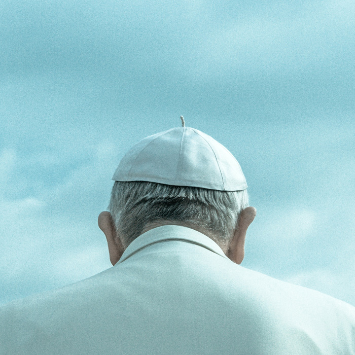 The Pope from behind