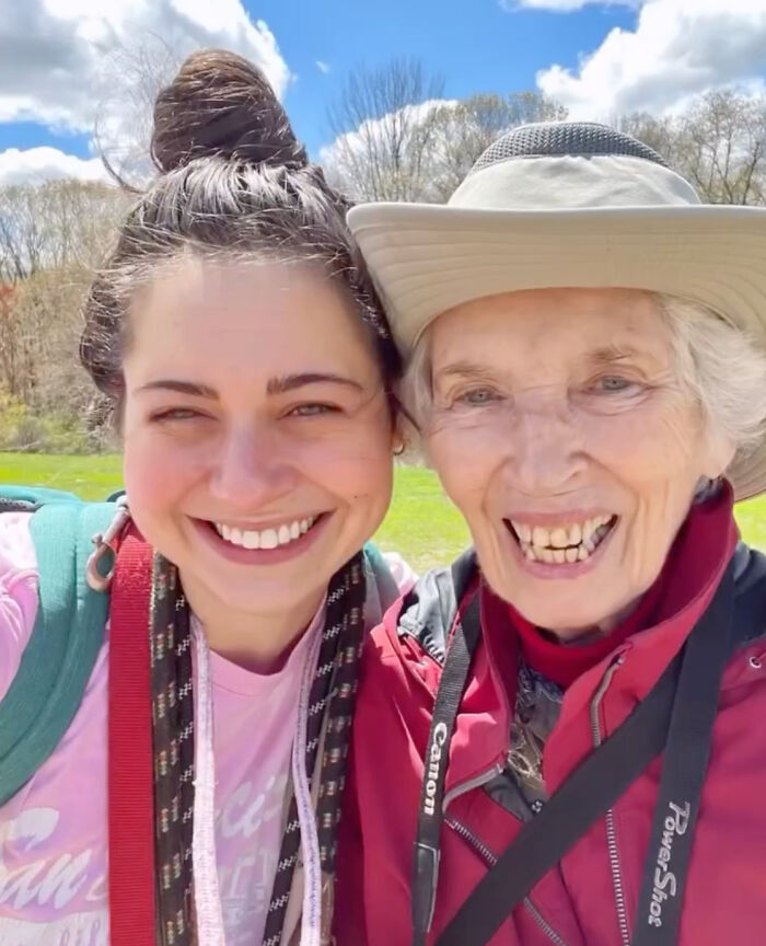 Great Dane Meets Elderly Woman On A Hike, Decides She’s His Grandma Now Great Dane Meets Elderly Woman On A Hike, Decides She’s His Grandma Now