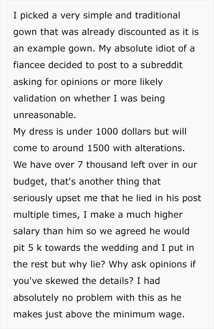Man Digs A Hole Of Lies While Whining About Fiancée's Wedding Dress Online, She Leaves Him Man Digs A Hole Of Lies While Whining About Fiancée's Wedding Dress Online, She Leaves Him