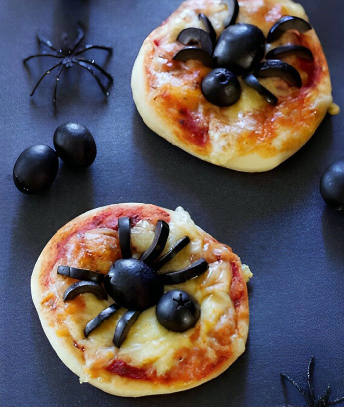 Mini Spider Pizzas