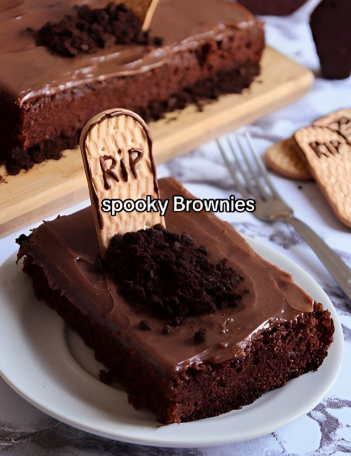 Chocolate Cake With Halloween Decoration