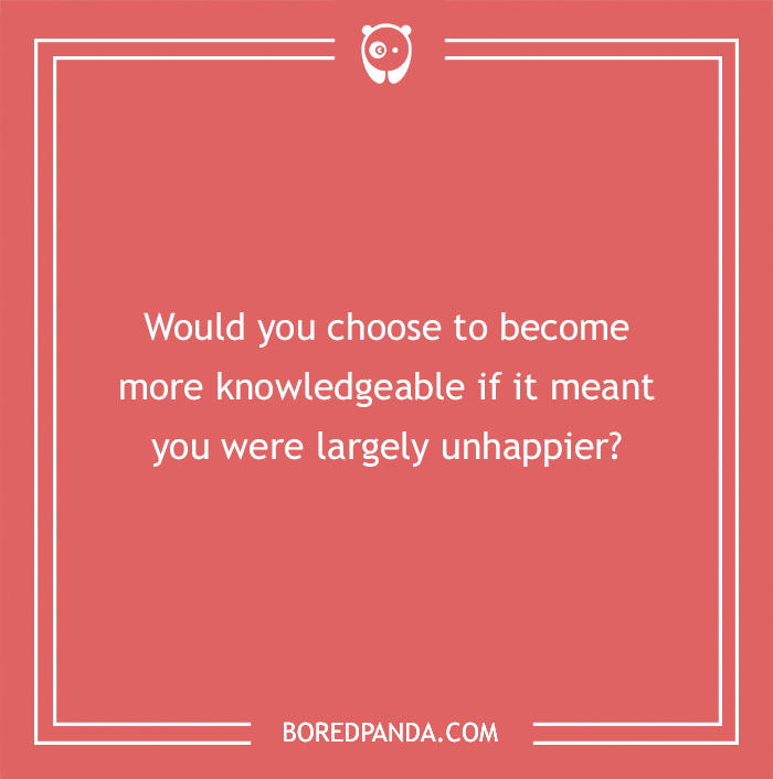 Hypothetical question in white text on a red background with a panda logo.