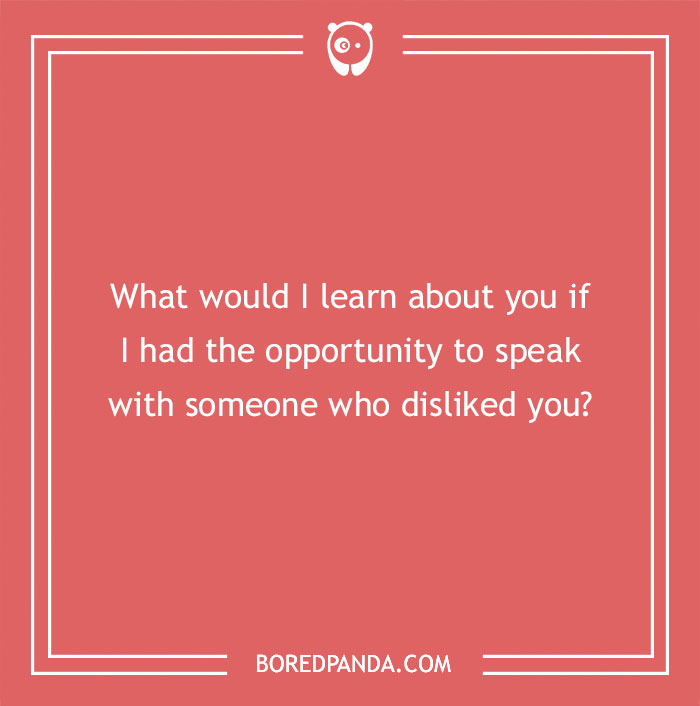 Image with a hypothetical question about learning from someone who dislikes you, on a red background with a panda logo.