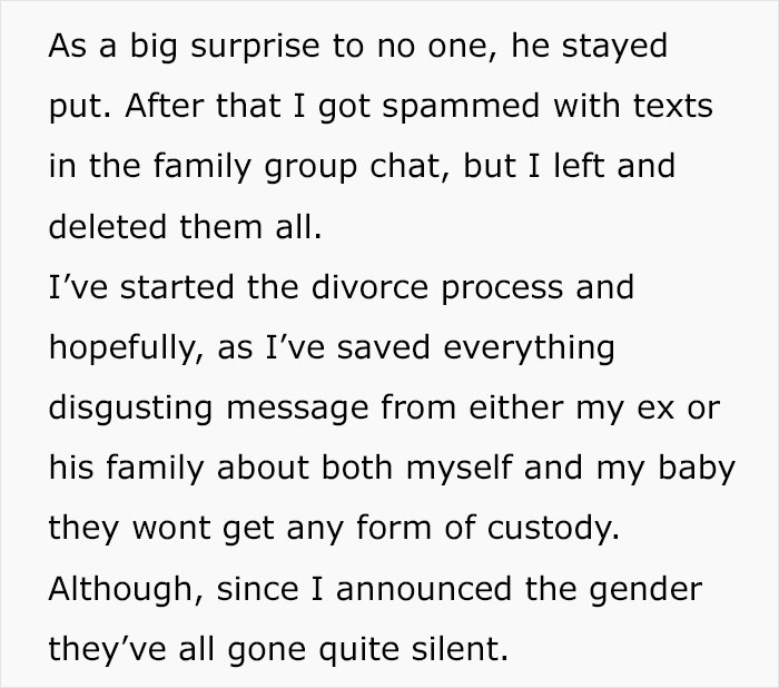 Text excerpt about husband refusing to stand up to parents who mistreat wife, leading to separation.