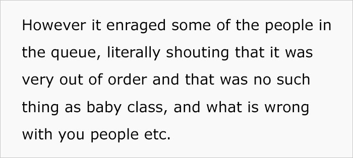 "[Am I Being Unreasonable] To Think That It's OK To Jump The Queue When With An Infant?"