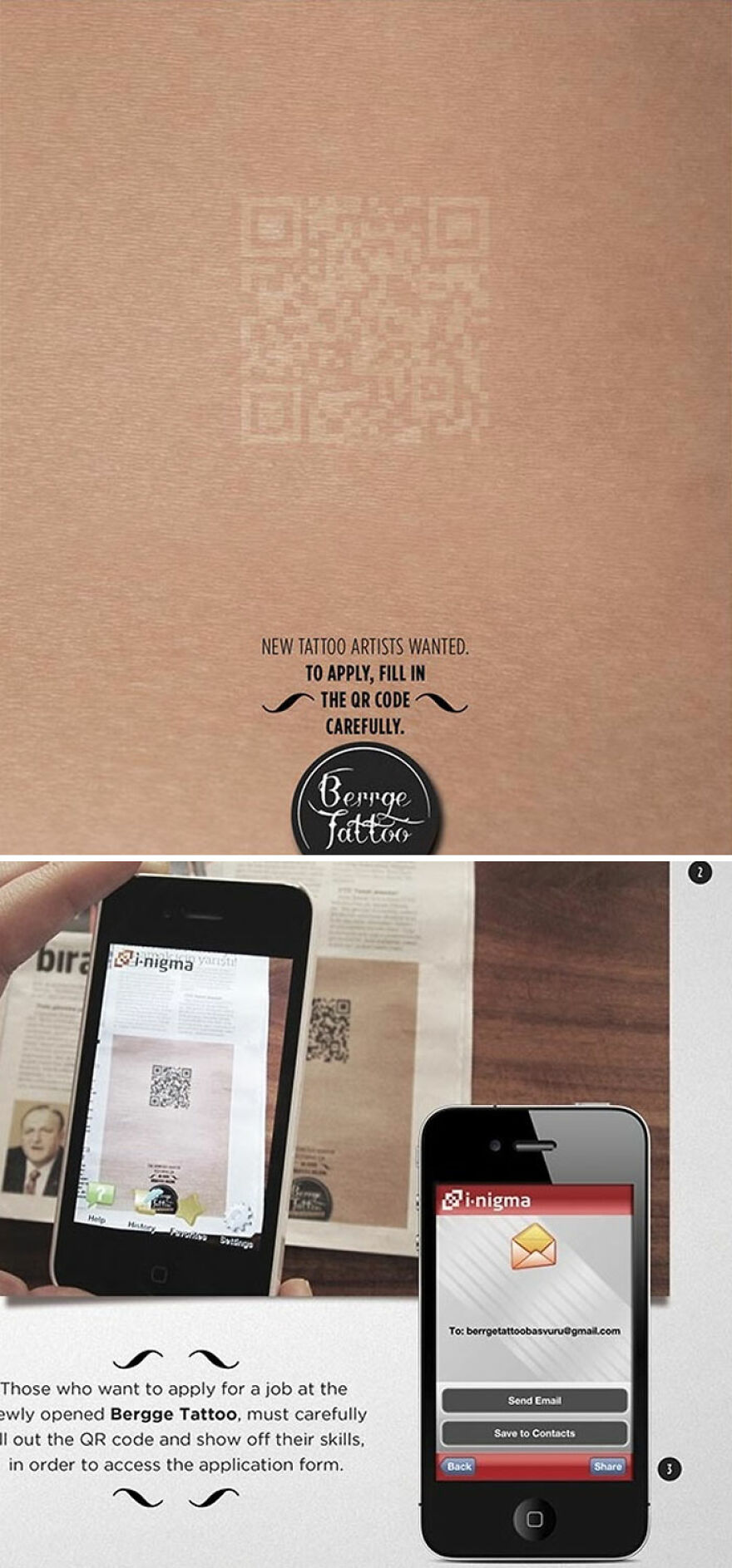 New Tattoo Artists Wanted For Berrge Tattoo Studio. To Apply, You Have To Fill In The Qr Code Carefully!