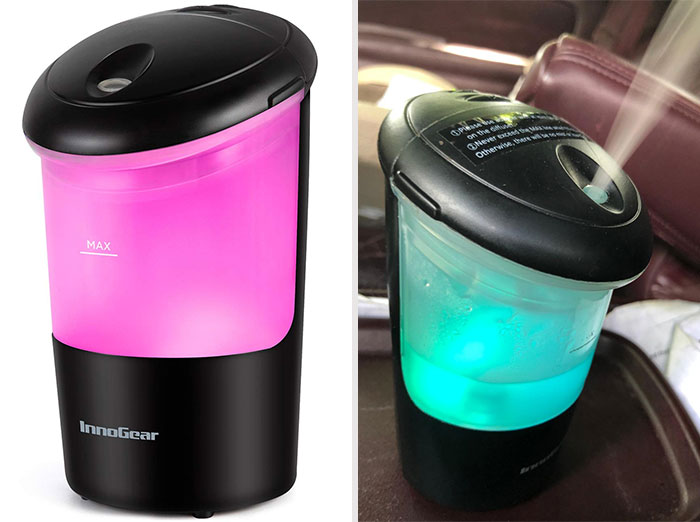 InnoGear Car Diffuser: To fill your vehicle with your favorite scents, providing diffusion, humidification, and led lighting in a neat and compact unit, ensuring relaxing drives every time.