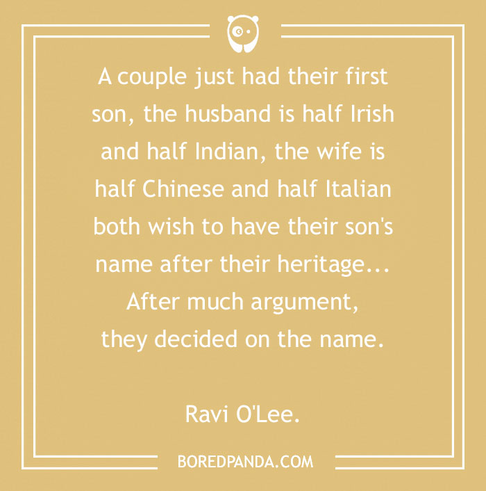 Name joke on a beige background, blending cultures for humor. - 35