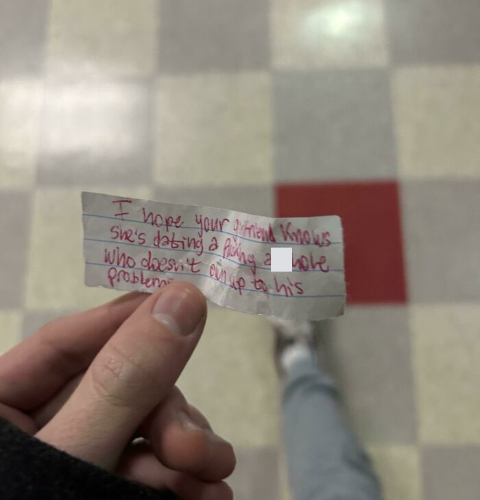 Note Ex Gave To Me With My Hoodie When I Asked For It Back