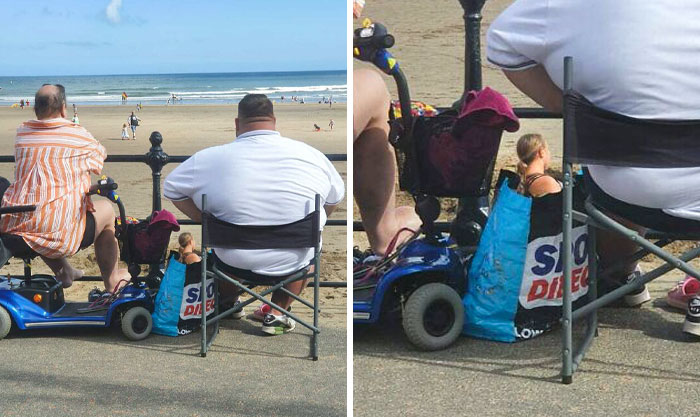 A Lady In A Sports Direct Bag