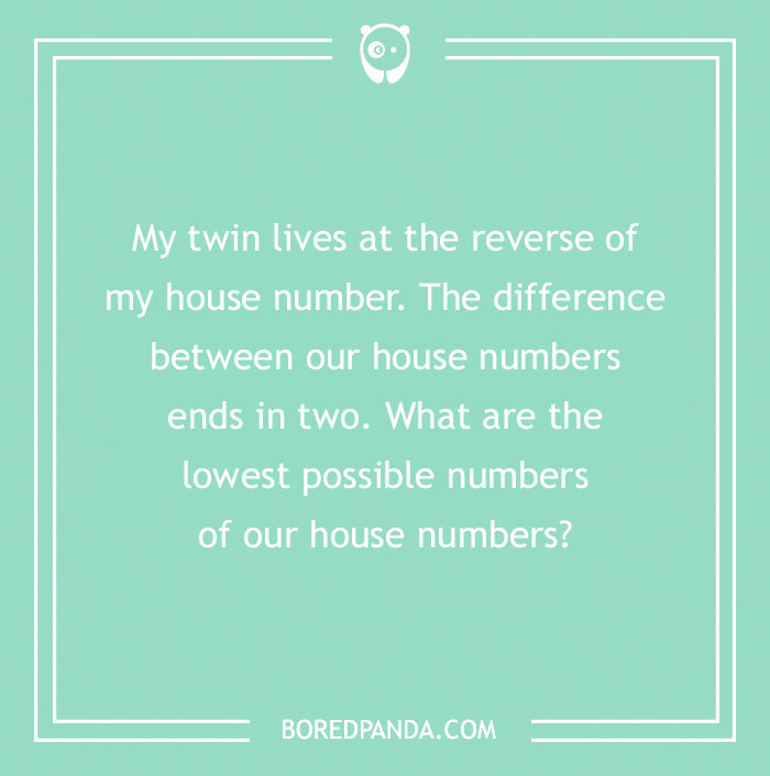 Riddle about twin house numbers with clever twist: find lowest possible numbers that differ by end digit two.