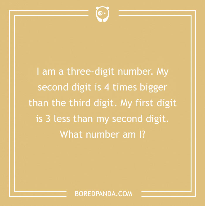 Riddle about finding a three-digit number with clever twists and solutions, involving digit comparisons.