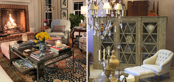 Living rooms showcasing old money interior design with classic furnishings and new money style with modern touches. Living rooms showcasing old money interior design with classic furnishings and new money style with modern touches.