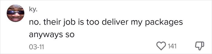 Amazon Driver Says Customers Should Put Out Snacks, People Don't Think It Should Be Expected