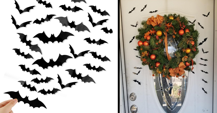 DIYASY 120 Pcs 3D Bat Halloween Decoration Stickers: Waterproof bat stickers that will wow your guests and trick-or-treaters all October long.