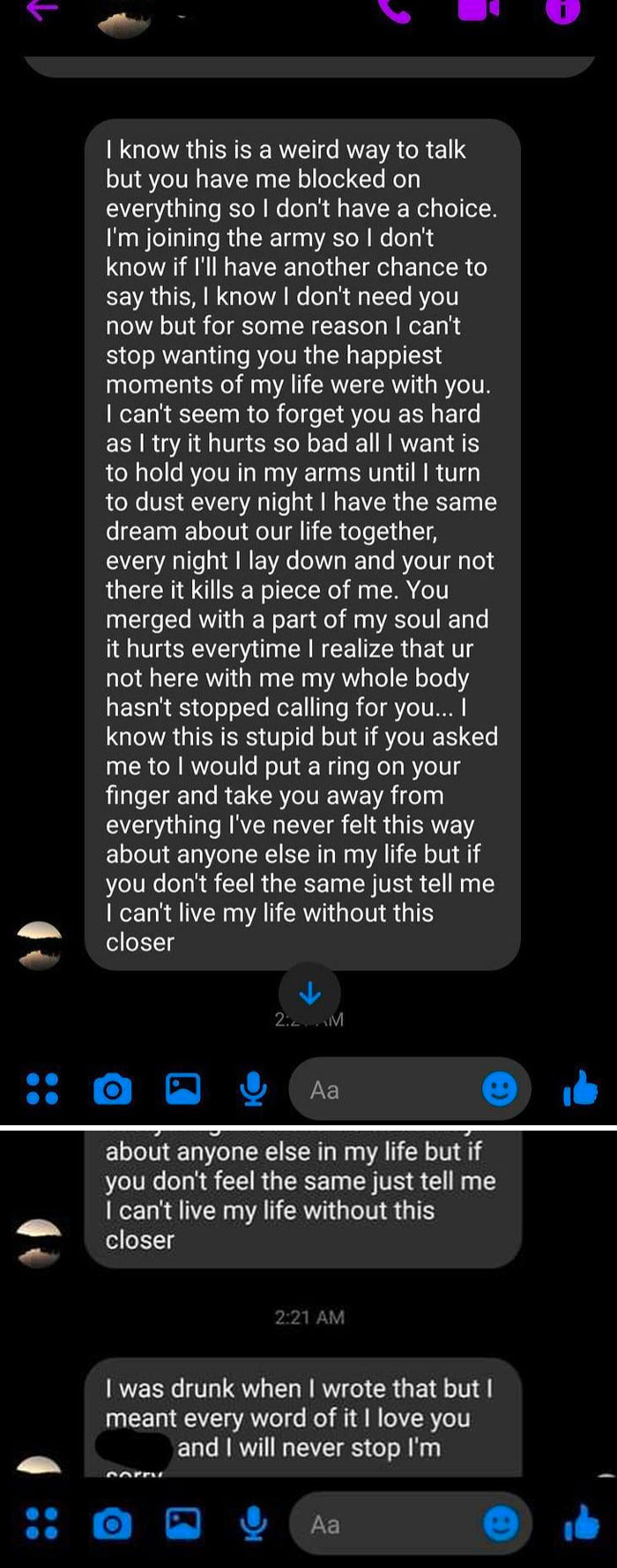 My Girlfriend Woke Up To A Long Text From Her Ex She Hasn't Spoken To In Years, Seemed Perfect To Share Here