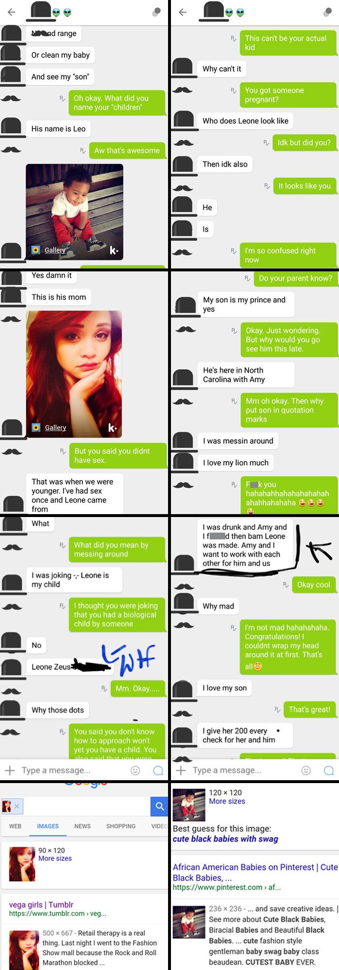 "Nice Guy" Ex Tries To Make Me Jealous By Claiming He Had Sex Once And Got Drunk And Ended Up Having A Child Out Of Wedlock. These Messages Will Surely Entertain You