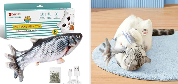 Potaroma Cat Toy Flopping Fish