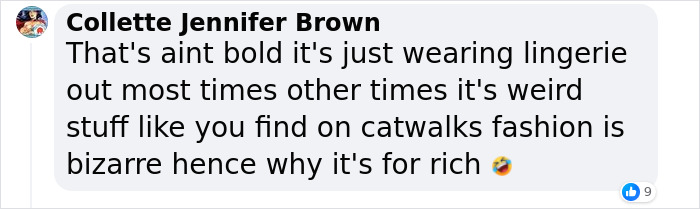 Comment on fashion trends, discussing bold lingerie-inspired styles.