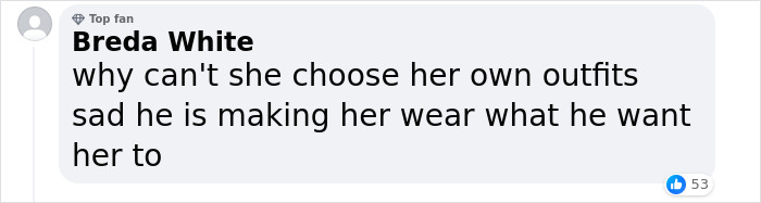 Social media comment discussing Bianca Censori's designer outfits.