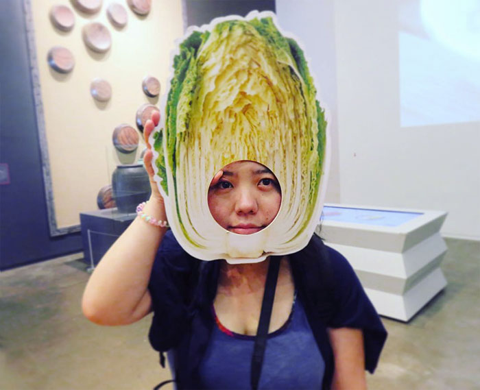 Face In A Hole At Kimchi-Kan In Seoul, Korea