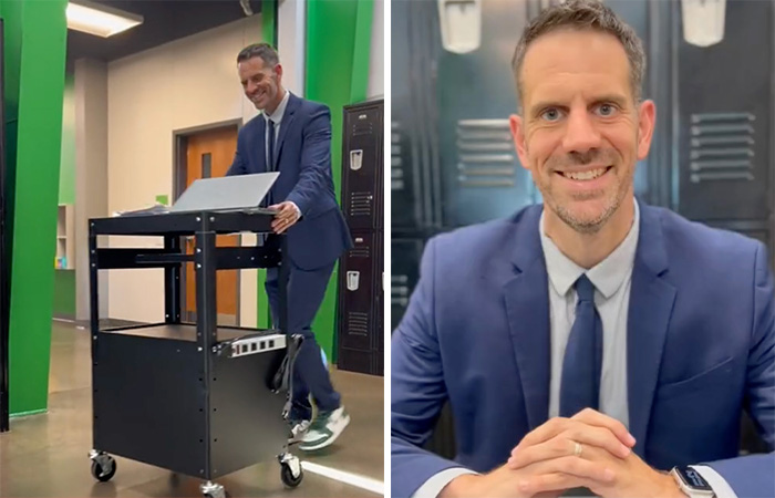 Principal’s Mobile Office Sparks Controversy On Whether This Is Madness Or The Future Of Education