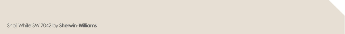 Light neutral paint sample Shoji White SW 7042 by Sherwin-Williams, a popular 2024 paint color option beyond gray.