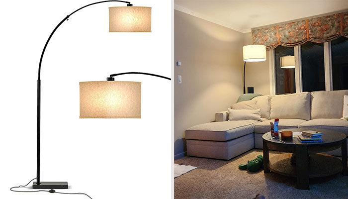 Light Up Your Space With The Logan Arc Floor Lamp - Brighten Every Corner With Style And Functionality