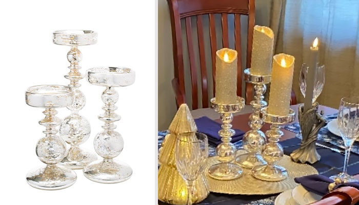Ignite The Atmosphere With Unique Mercury Bubble Pillar Candle Holders And Infuse Your Space With A Warm And Bubbling Glow!