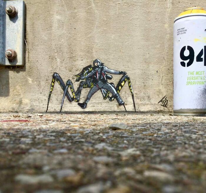 Artist Jps Creates Tiny Artworks With A Spraycan