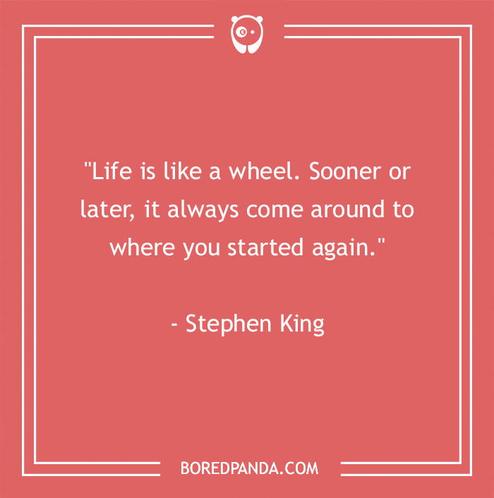 Stephen King quote about life