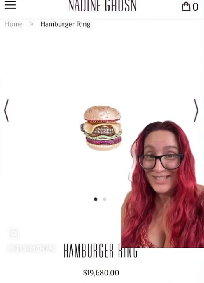 This Hamburger Ring Wouldn't Be Bad If It Came From Five Below, But It's $19,000