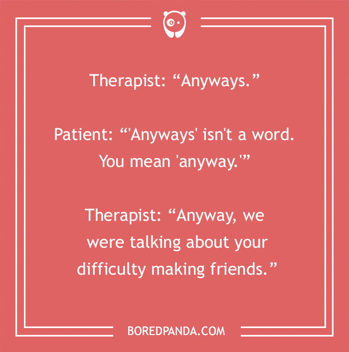 Joke on therapy