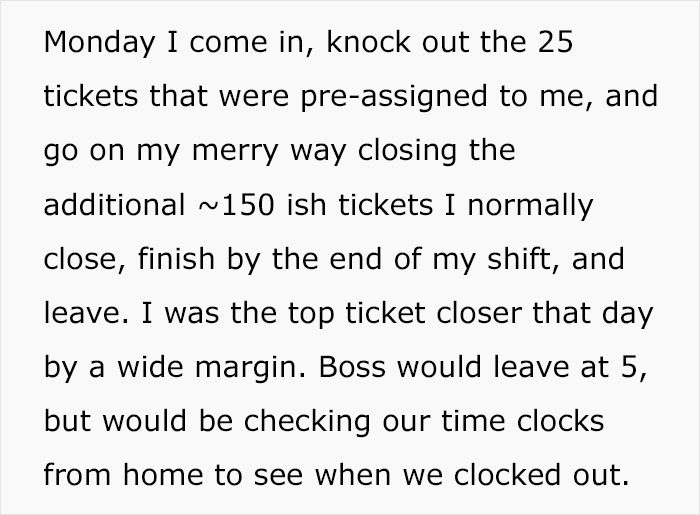 Boss Wants The Most Efficient Employee To Stay Late Like Everyone Else, They Maliciously Comply