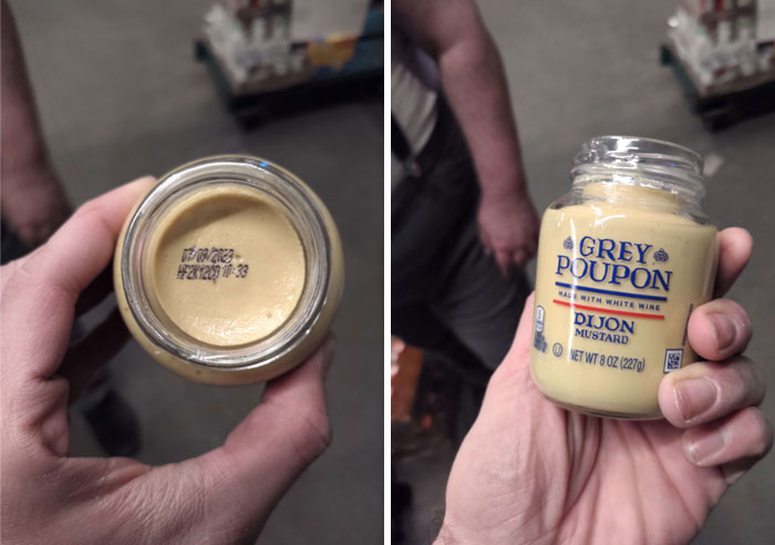 This Dijon Mustard Came Without A Lid, And The Expiration Date Was Printed Onto The Mustard Inside