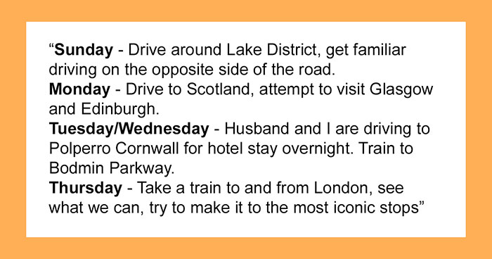 “Absolutely Bonkers”: People Are Laughing At This American Family’s Itinerary For Their UK Trip
