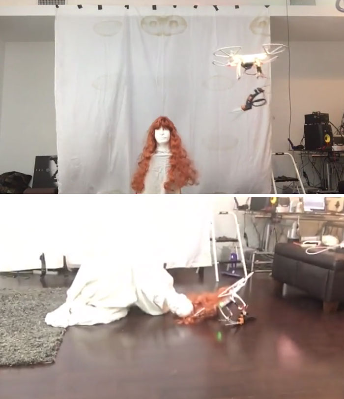 Cutting Hair Using A Drone