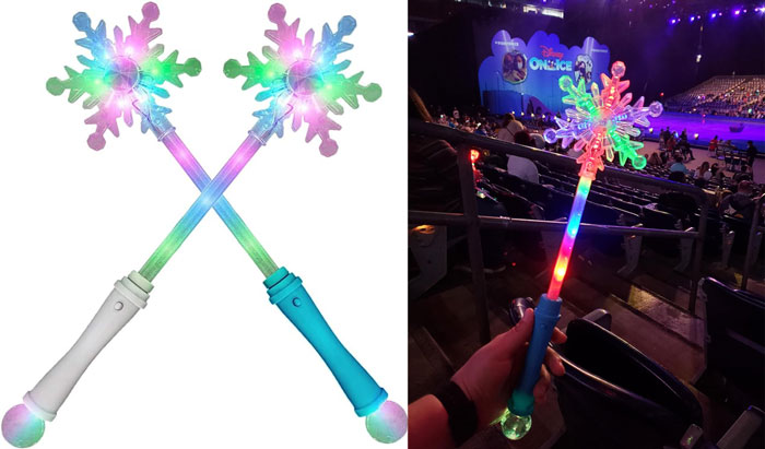 2 Pack LED Light Up Frozen Snowflake Wand: Because every child should experience the magical bliss of creating their own winter wonderland, wherever they are.