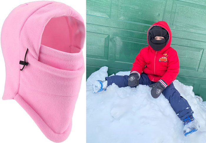 Kids Winter Balaclava Hat: Offering full coverage and adjustable tightening for outdoor activities like skiing, hiking, or a fun snowball fight, making winter days outside even more enjoyable!